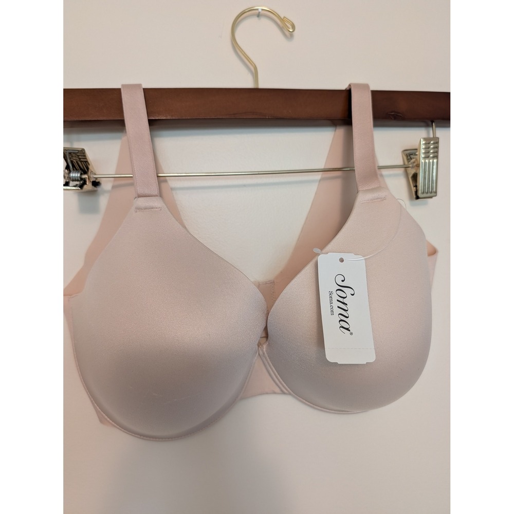 NWT Soma Vanishing Back Full Coverage Underwire Bra 570160251 Light Nude 32DDD